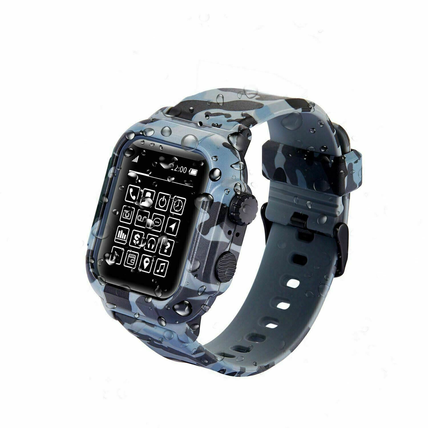 Silicone Waterproof Band Wrist Strap For Apple Watch Series 6 5 4 SE 3 2 42/44mm