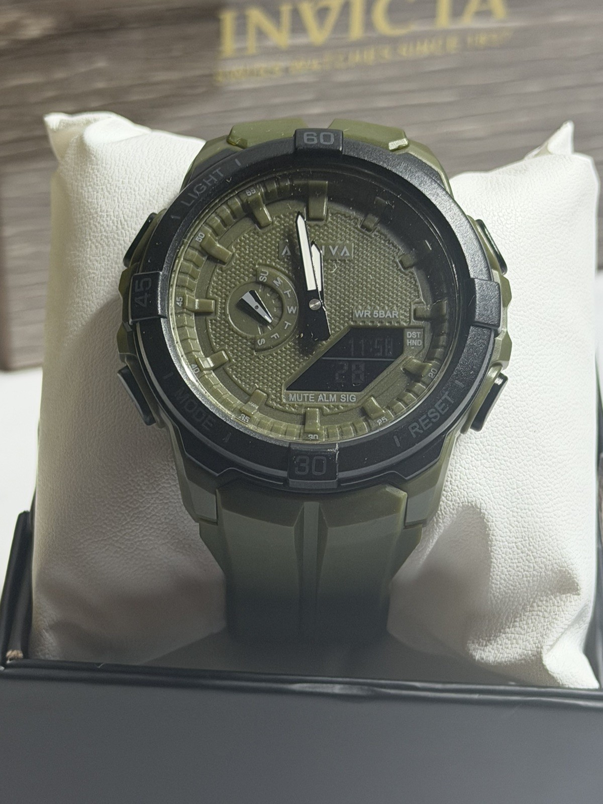 ACW2583-005 – Activa Spry X Invicta Digital Essentials Men 53mm ABS Army Green
