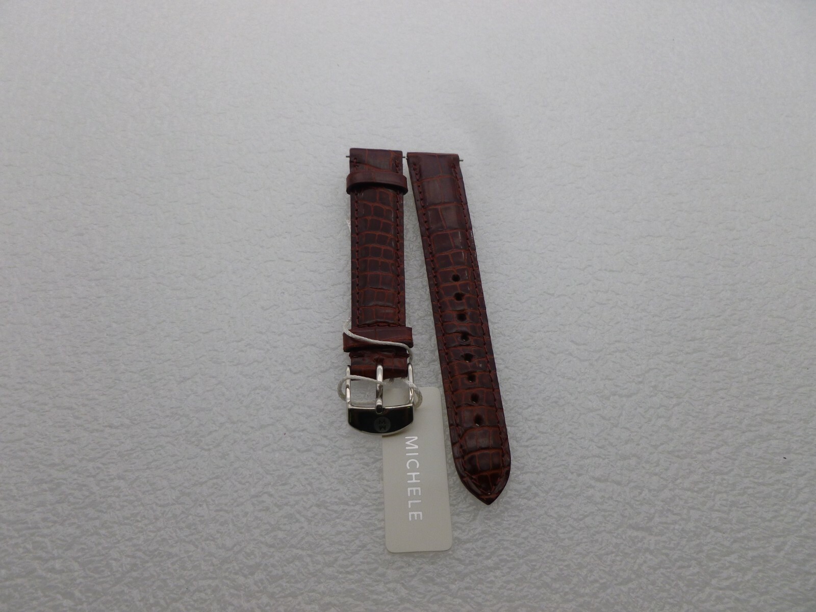 Genuine Michele 16mm Burgundy Alligator Watch Band Strap NEW