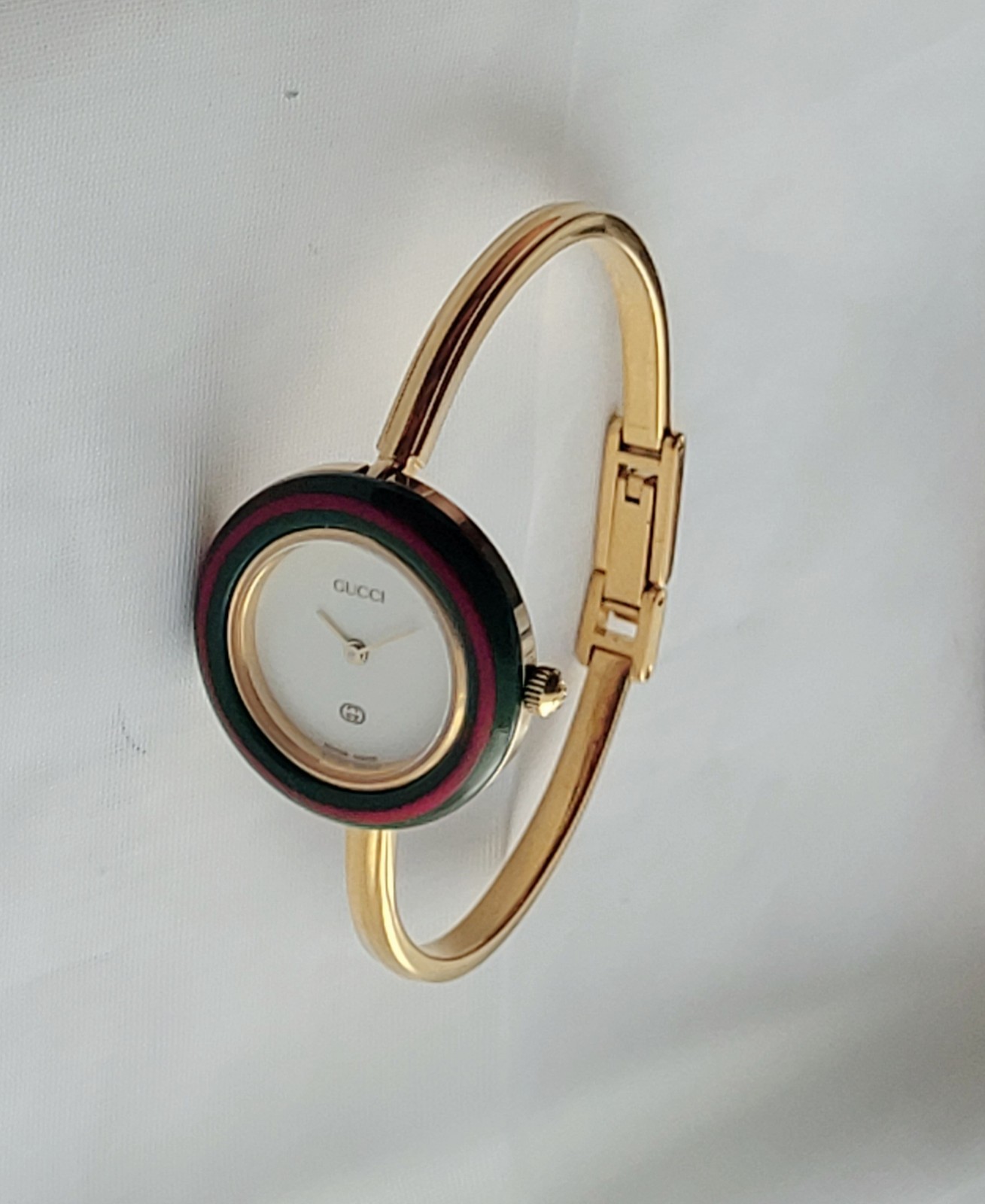 Gucci 1100-L Ladies💃Bangle Watch,Authentic,Scratch Free Crystal,Excellent,6″