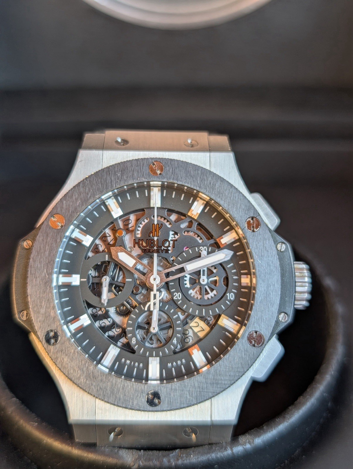 Hublot Big Bang Aero Bang 44MM 311.SM.1170.RX Skeleton Dial Rubber Strap