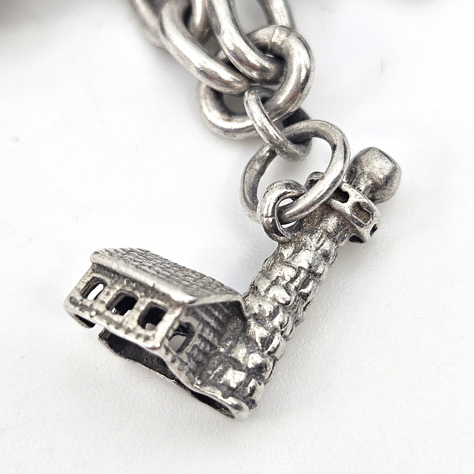 Vintage Sterling Silver 10 Charm Bracelet Nautical Animal Theme 35.4g