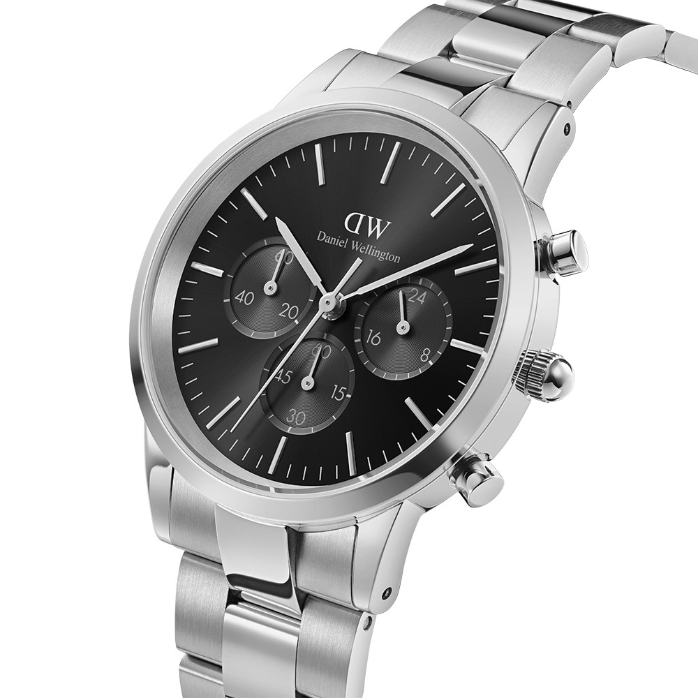 Daniel Wellington Iconic Chronograph Link Onyx – Black Dial Men’s Watch