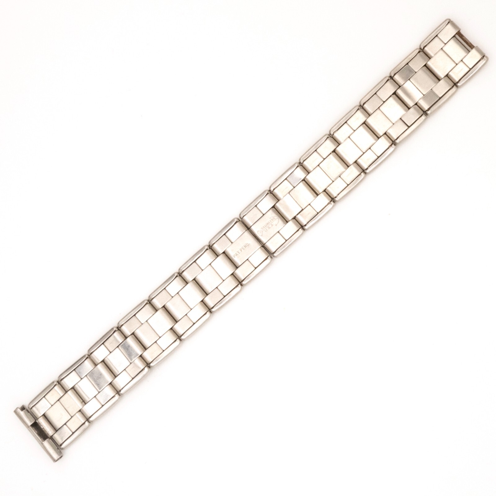 Vintage 17.0 mm stainless steel wristwatch expansion bracelet