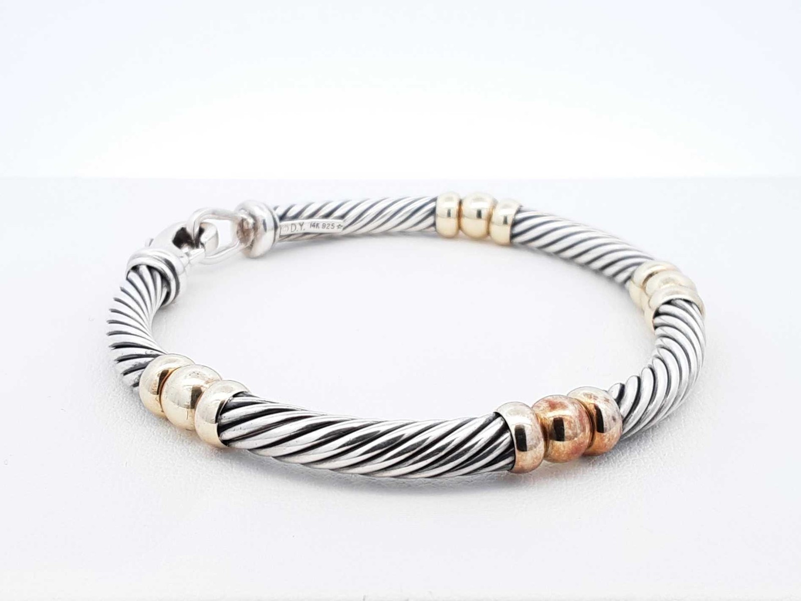 David Yurman Metro Cable Bracelet In Sterling Silver 23.6g 6.5 Inch Fw0226orzdu
