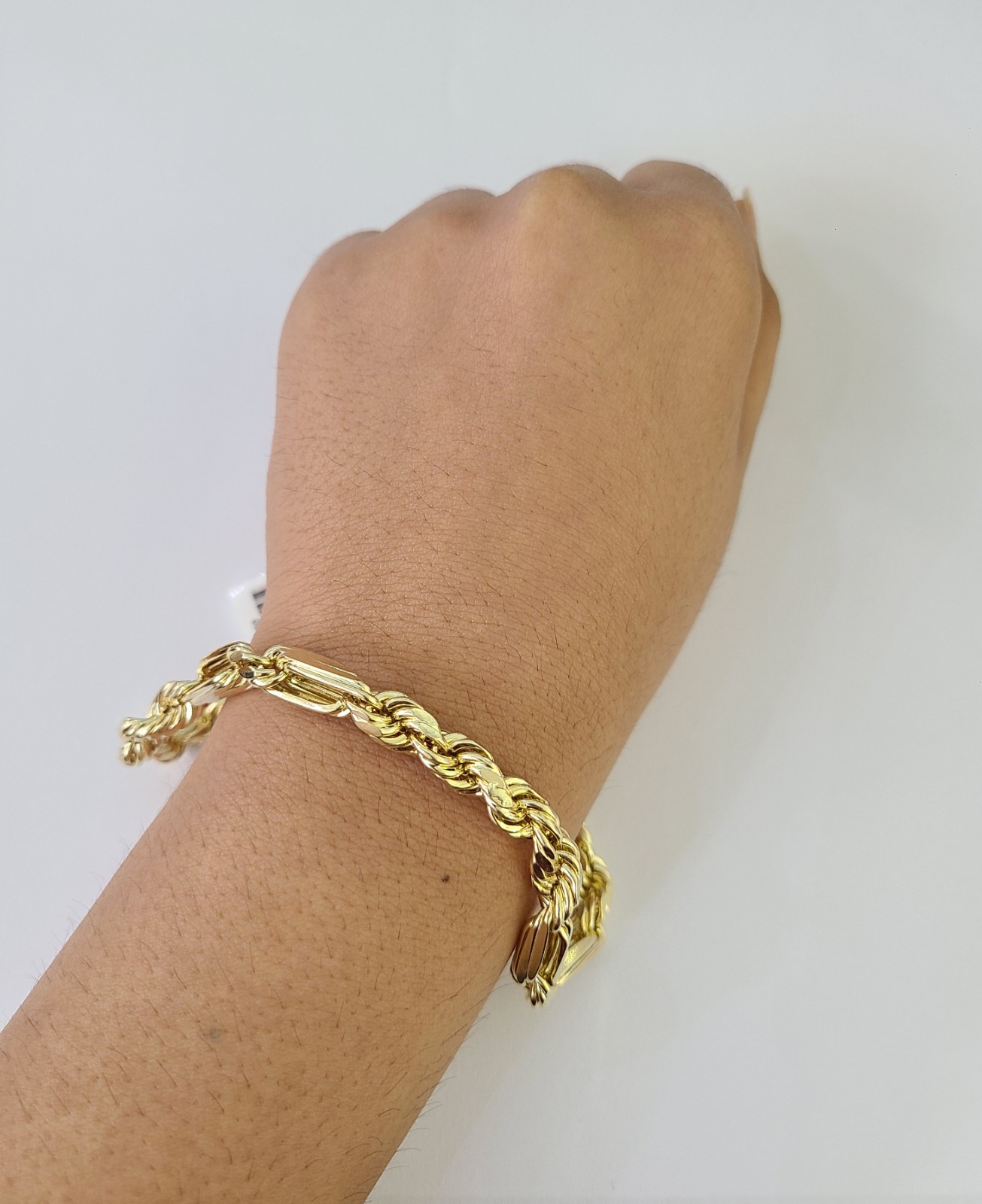 Real 10k Bracelet Milano Rope Yellow Gold 7mm 9 Inch Diamond Cuts 10KT Gold