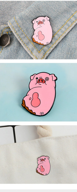 Gravity Falls WADDLES Mabel’s Pet Pig Metal/Enamel 1″ Pin