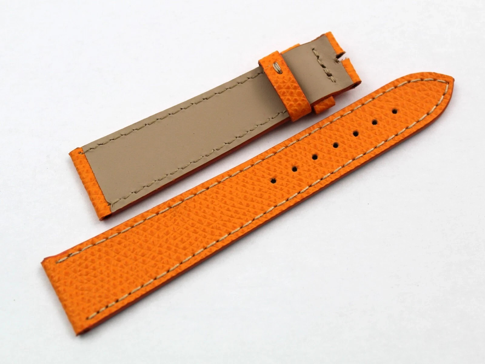 Orange Hammered Genuine Leather Strap Band Various Sizes Accessories Watch New