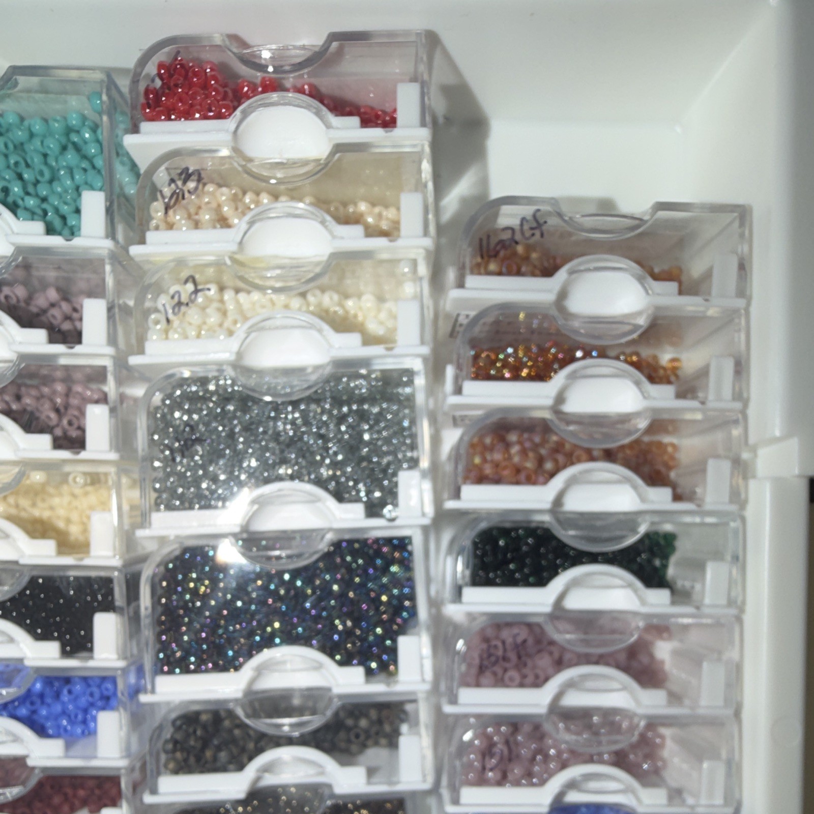 8/0 Glass Seed Beads Multicolor Round Assortment 70 Cases with Large Case