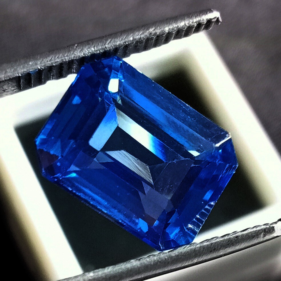 Natural Blue Aquamarine Emerald Cut Certified 10-12 Ct Stunning Loose Gemstone