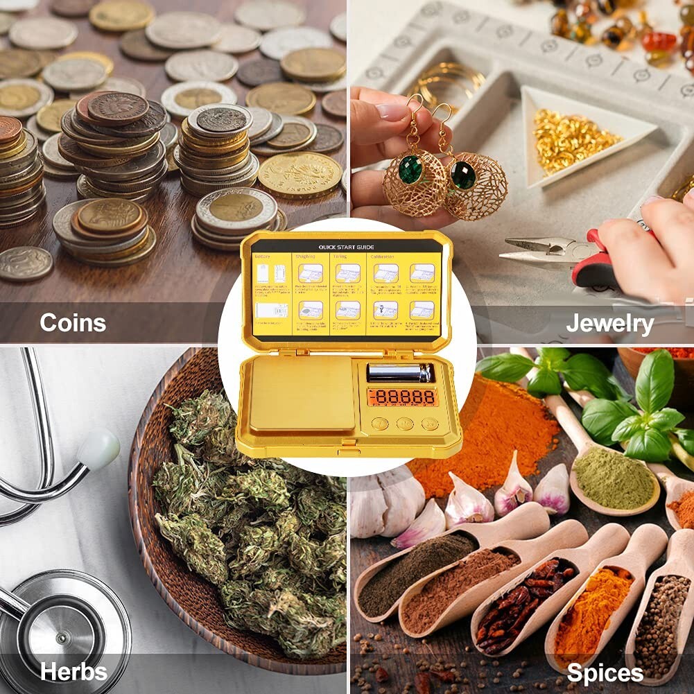 GOLD Fuzion Digital Pocket Scale 200g x 0.01g Jewelry Gram Herb Karat Weight
