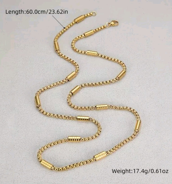 Cadena De Acero Inoxidable Premium Para Hombres Elegante Resistente Al Óxido