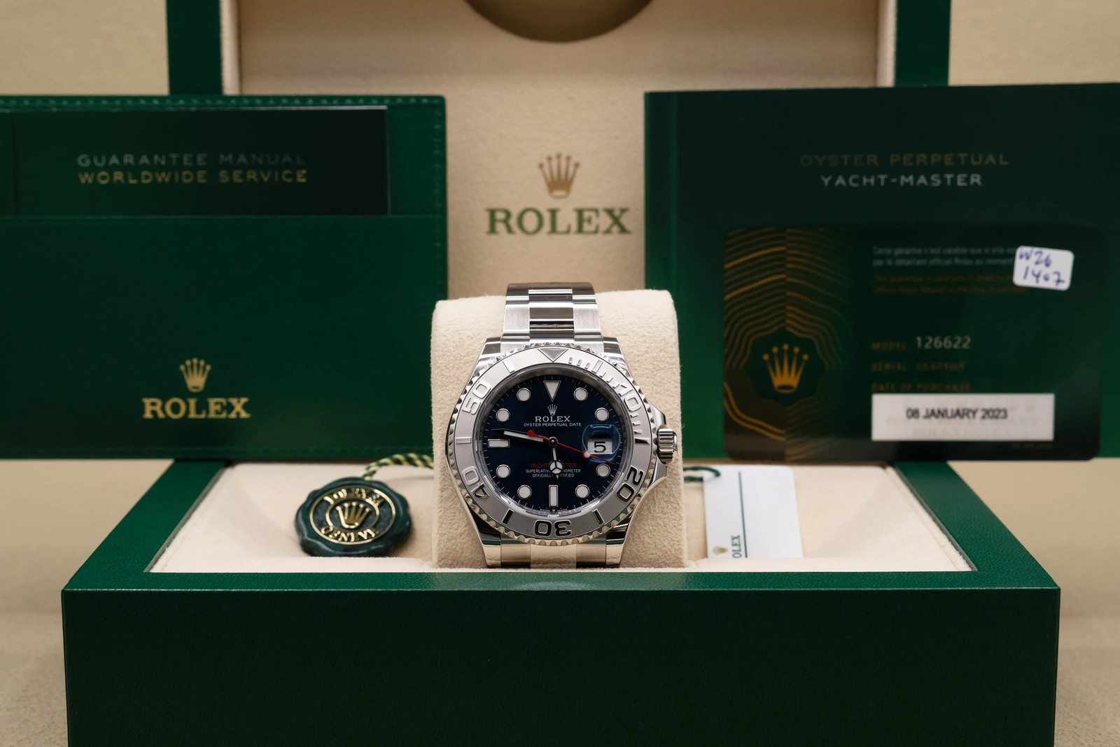 2023 Rolex Yacht-Master Blue Dial Complete