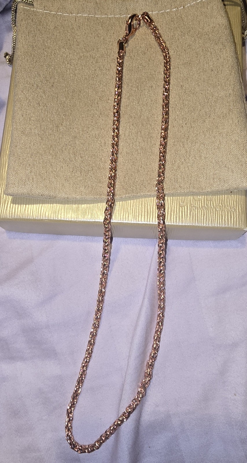 Copper Coated Steel Rope Chain Lobster Clasp 19 Inches