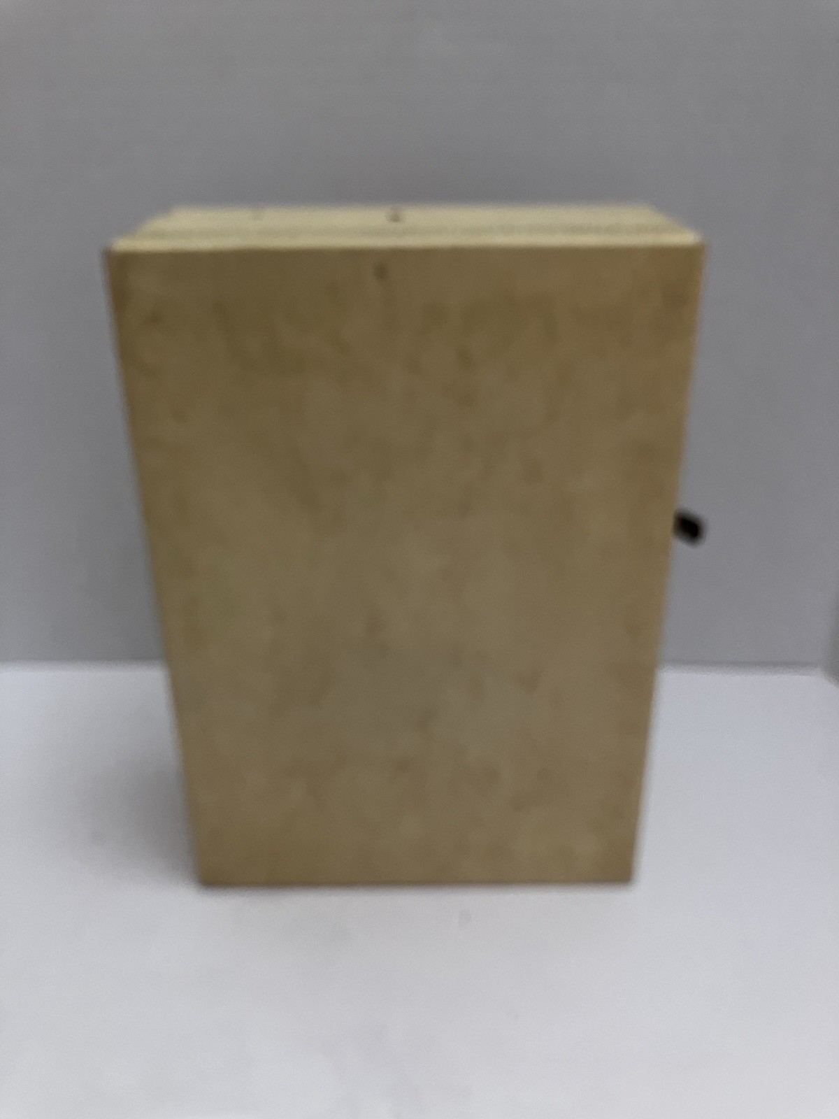 Vintage Jewelry Box Cream & Gold Pink Velvet Interior Flip Lock No Key