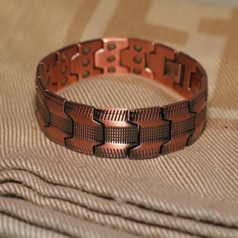 GMOX 99% Man Copper Bracelet Healing Bracelet.Unisex,Hand Made High Gauge Copper