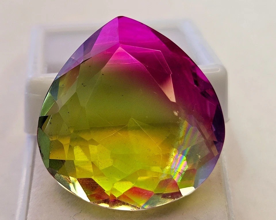 Pear Cut Natural Bi-Colour Ametrine 38-40 Ct EGL Certified Loose Gemstone