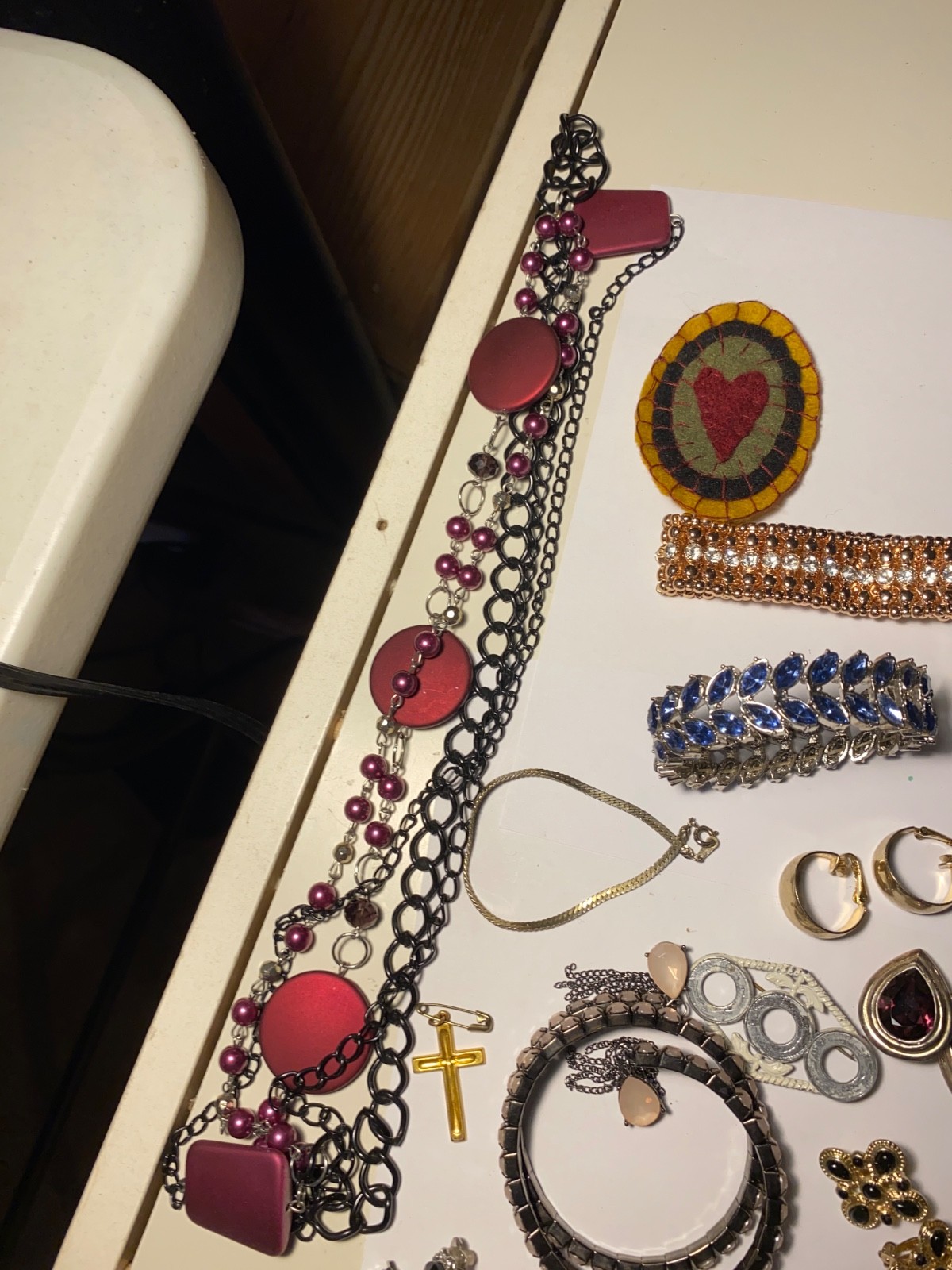 T93 Lot of Costume Jewelry & Etc. Earrings Bracelets Etc.