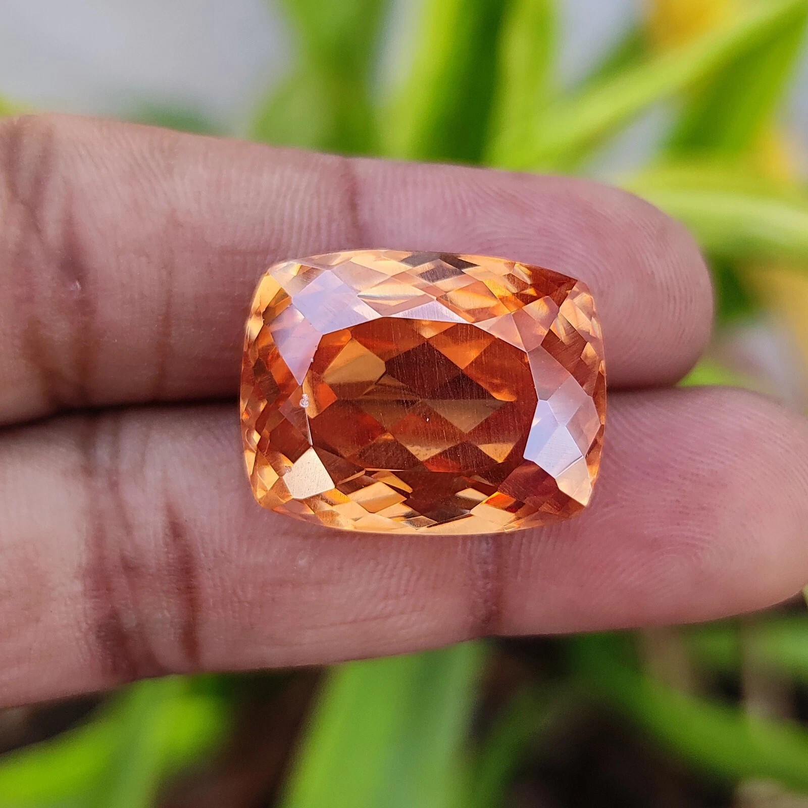 78.30 Ct Natural Brazilian Brown Zircon Cushion Cut GIE Certified Loose Gemstone