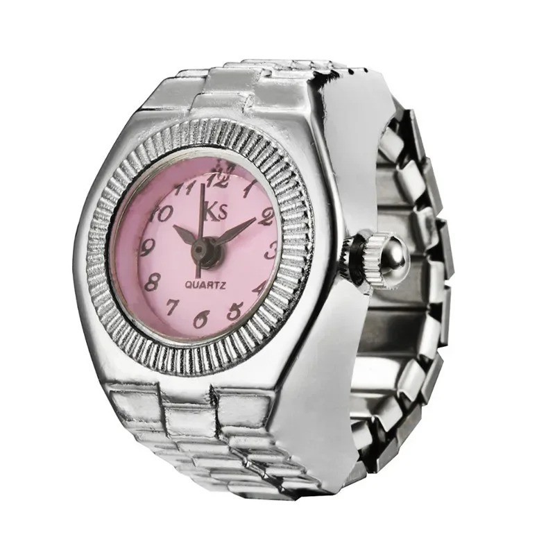 Finger Ring Watches Elastic Band Quartz Analog Watch Cute Gift For Men Women Kid