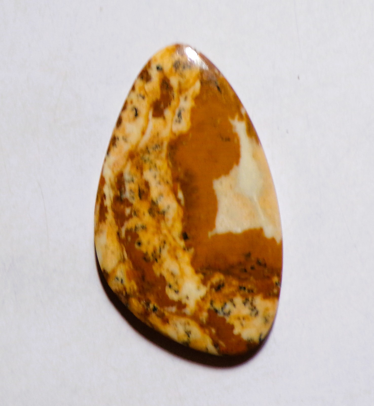 24.50 Cts Natural Picture Jasper Cabochon Loose Gemstone 36.4X21.5X4MM