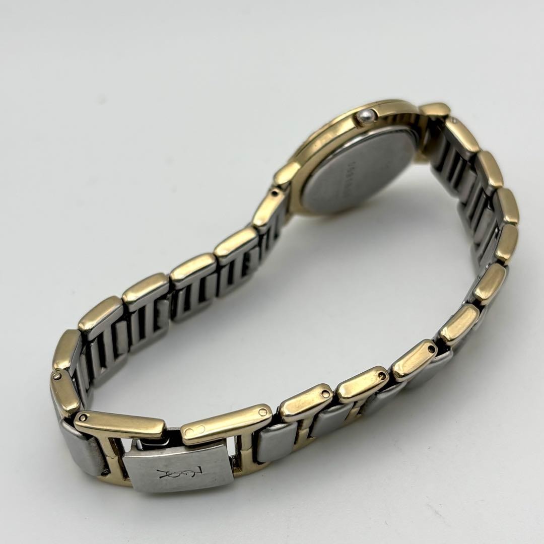 Yves Saint Laurent Quartz Watch Navy Dial Gold 24mm 17cm 6.7in New Battery