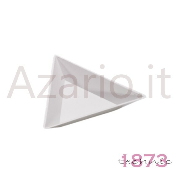 White Glossy Plastic Triangular Workpiece Tray 80x11mm – Pack of 5 pcs