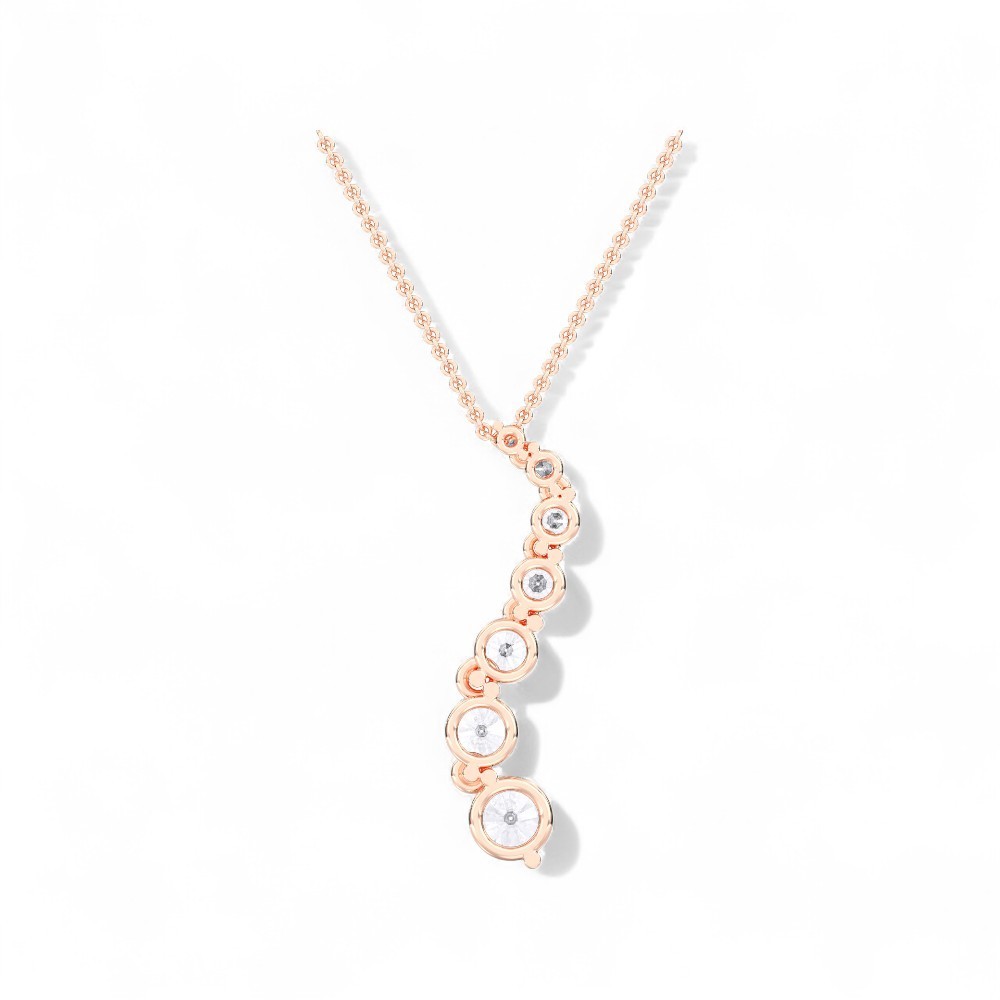 1.50 Ct F VS Round Lab Grown Diamond Pendant 14k Yellow Gold Certified