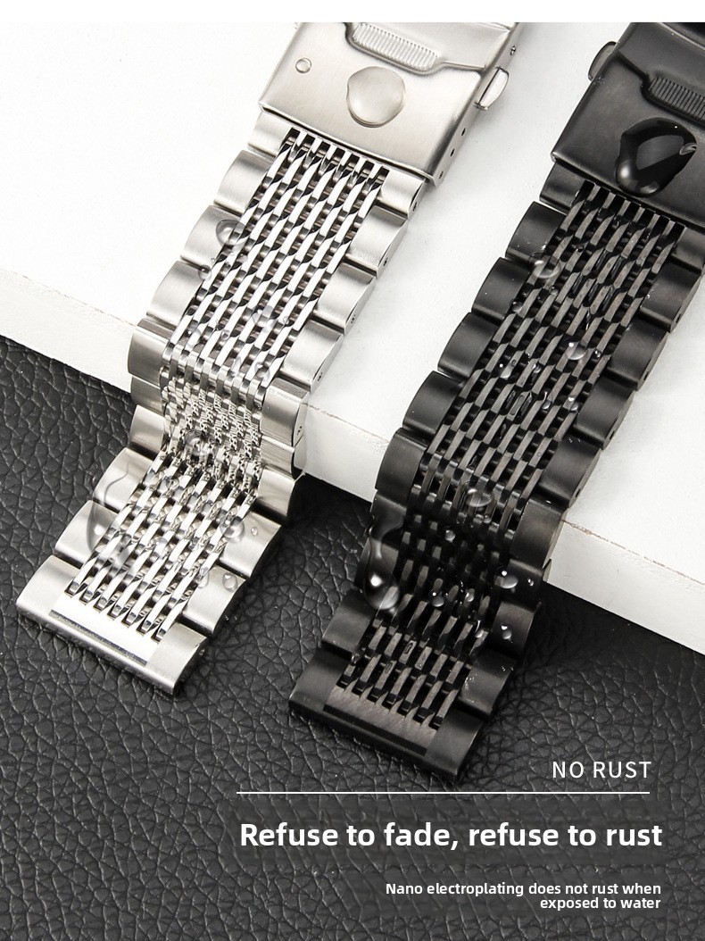High Quality Solid Stainless Steel Watch Band Strap 18 20 22 24mm with Tools