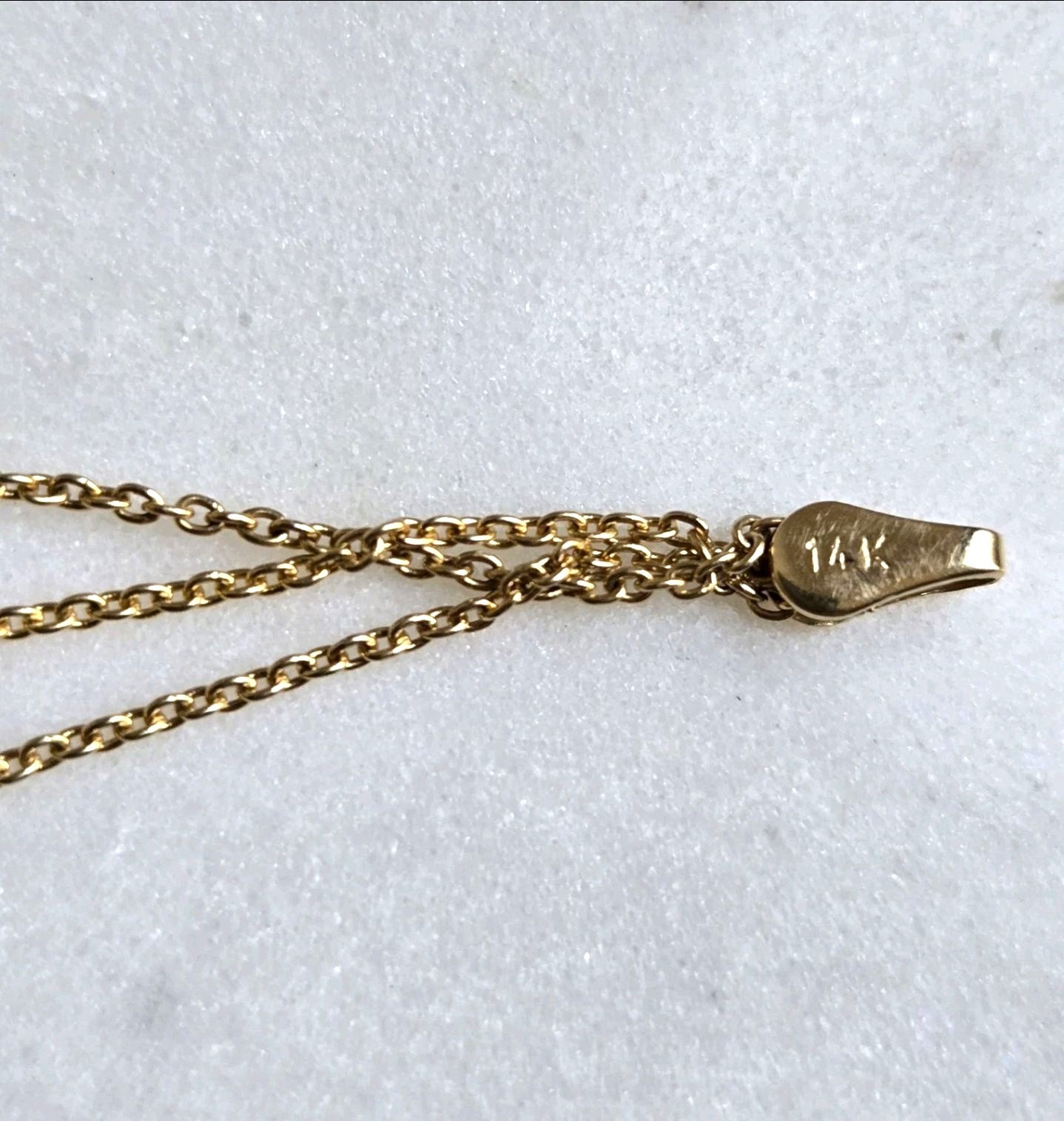 14K Gold TriColor Triple-strand Bracelet with 18 Textured Teardrop Beads VINTAGE