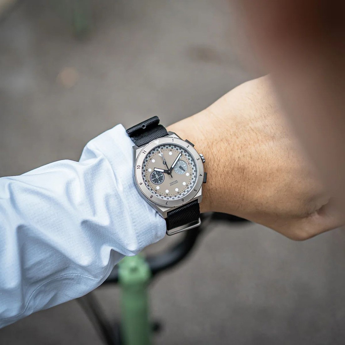 Boldr Venture Velo Chronograph Mecca-Quartz Titanium Black Grey Men’s Watch