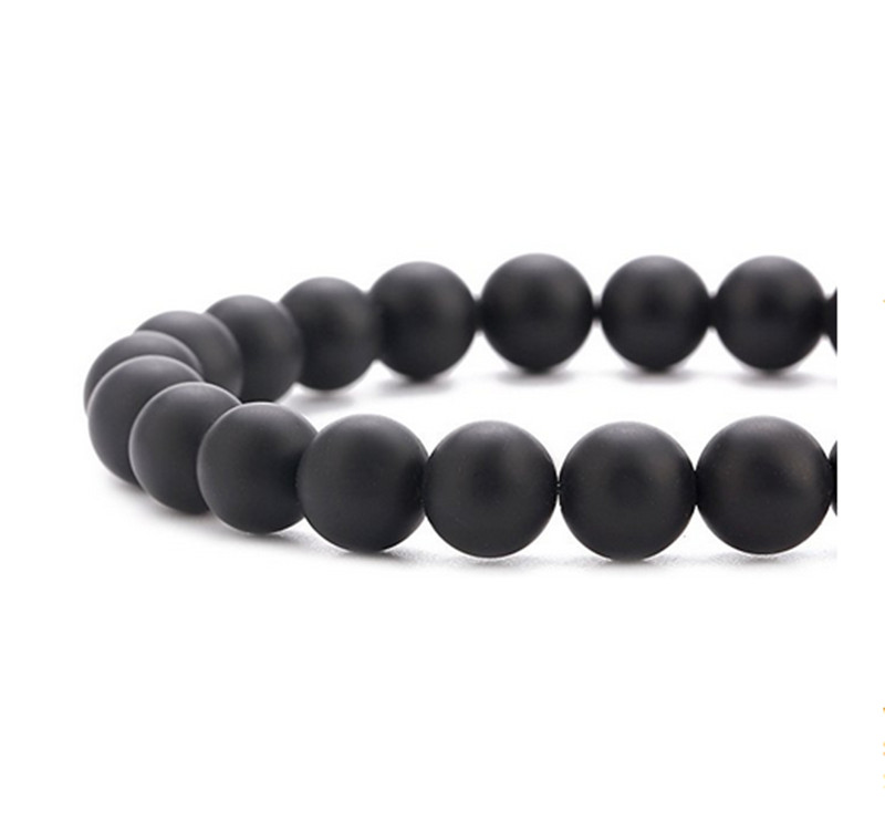 New Men Women 8mm Lava Rock Chakra Beads Elastic Natural Stone Agate Bracelets