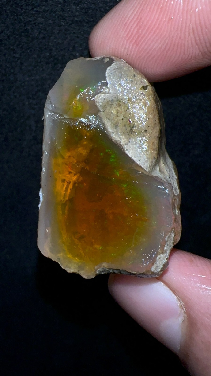 Multi Fire Opal Rough 128.50 Carat Natural Ethiopian Opal Raw Welo Opal Gemstone