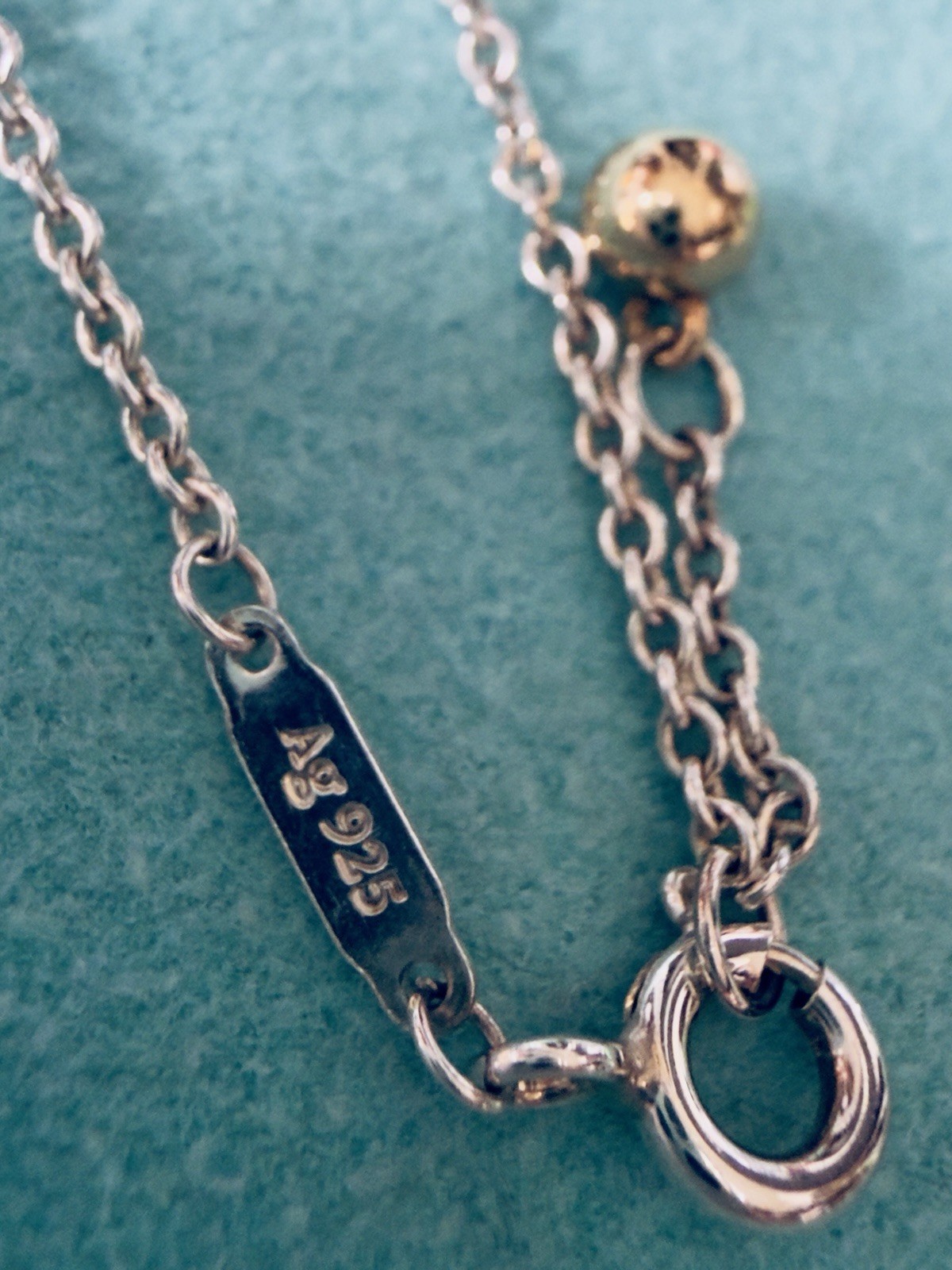 Return to Tiffany & Co. 925 Silver 18K Gold Love Bug Bee 6.3”or 7″ Bracelet