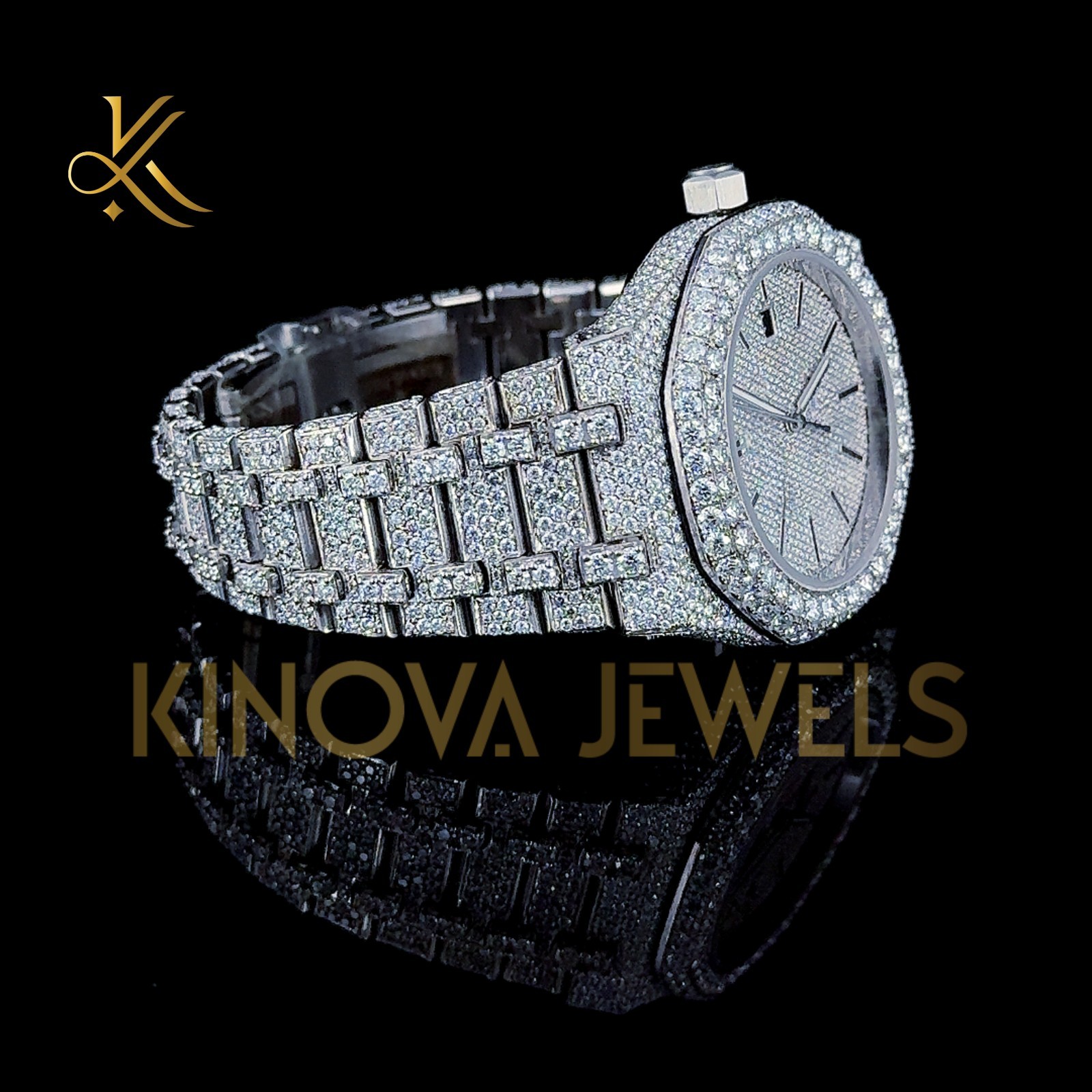 VVS1 Moissanite Diamond Iced Out Luxury Watch Bling Hip Hop