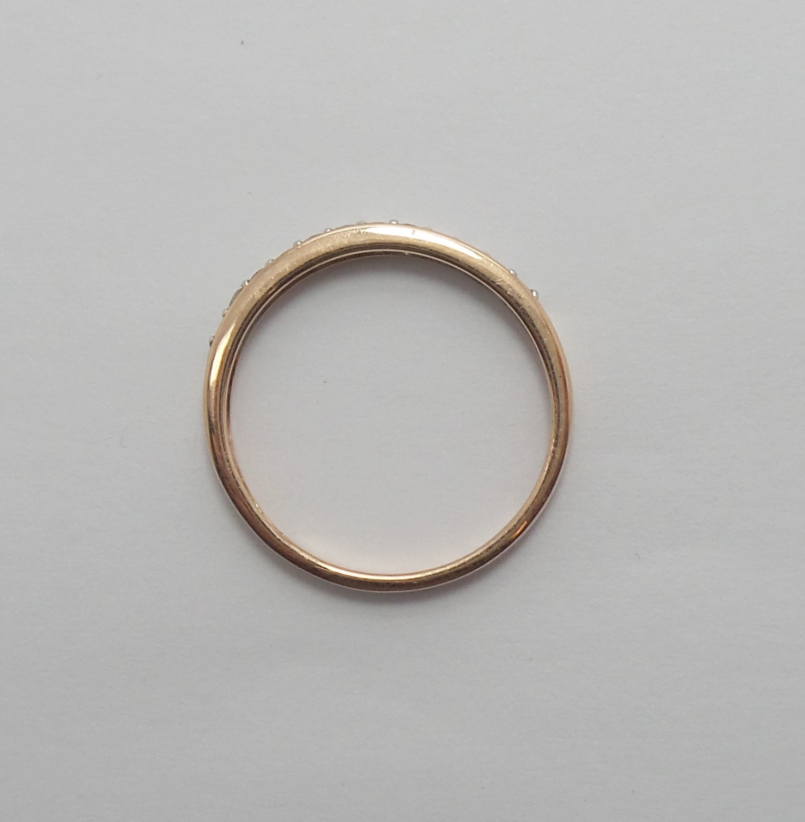 1/4CT Natural Diamond Shared Prong Anniversary Wedding Band Ring 10K Rose Gold