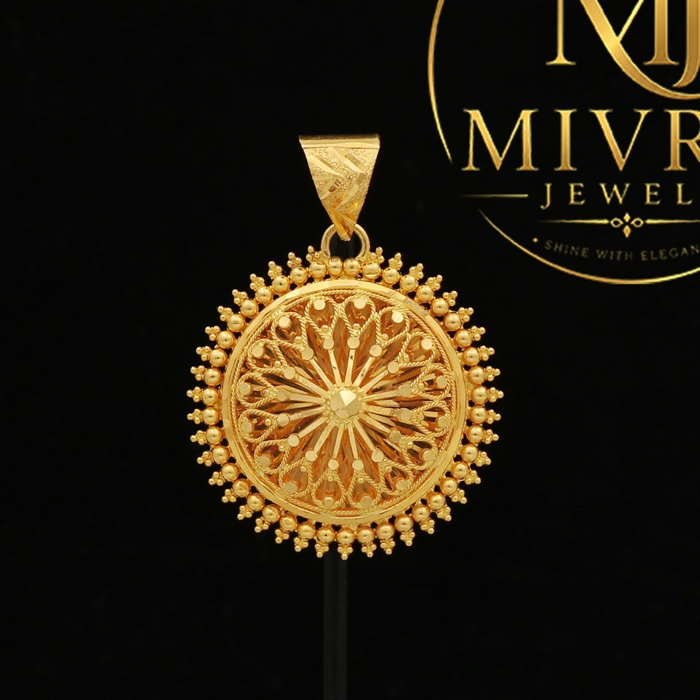 22K Gold Seal Truthful Lariat Pendant 7.42g Stylish Groom Gift Luxury Jewelry
