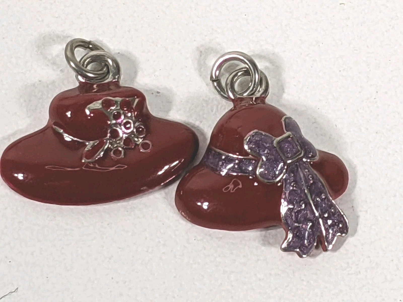Red Jewelry Lot Necklaces Earrings Charms One Trifari & Unbranded All Vintage 8p