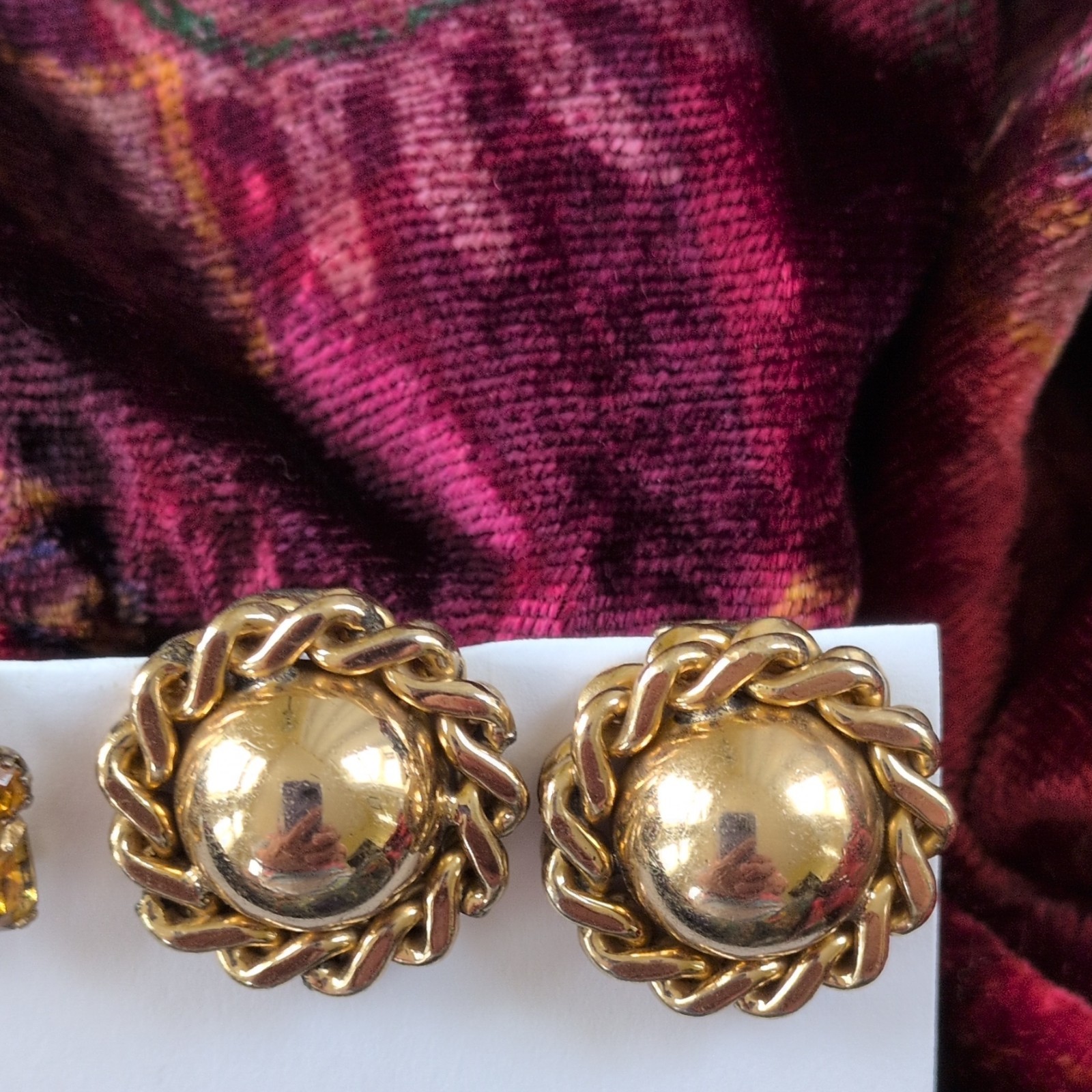Vintage Coro Marked 5 Pairs Earrings Screwback & Clip As Pictured.