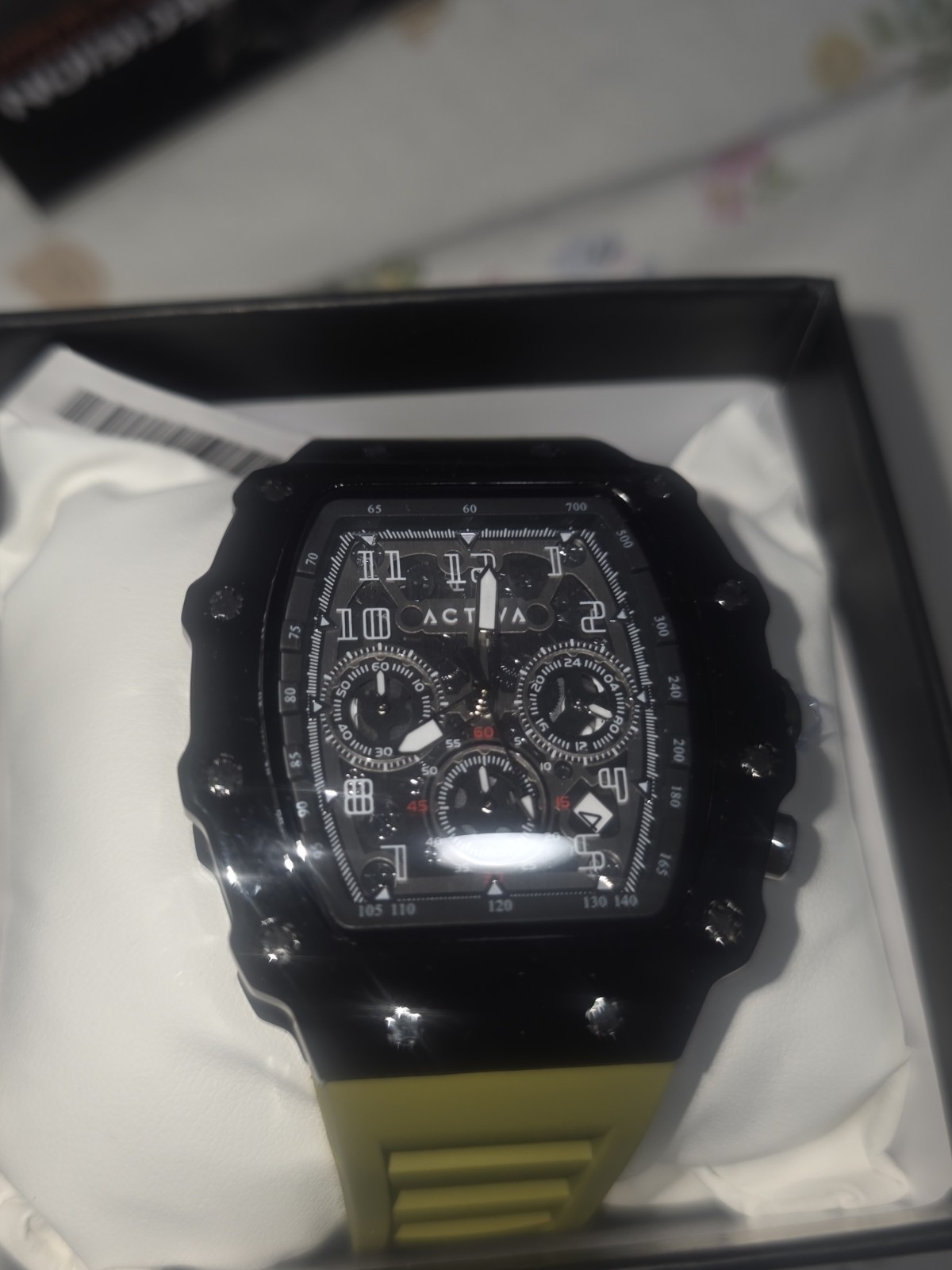 ACTIVA X INVICTA Richard millie style watch – Analog – Black Case –