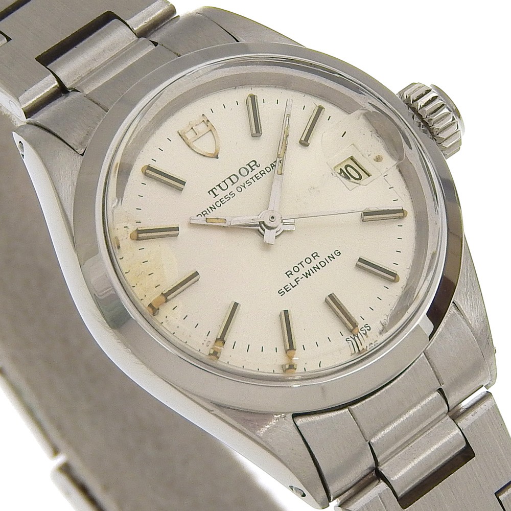 TUDOR Silver Princess Watches 7600/0 Oyster date cal.2555 SilverDial Stain…