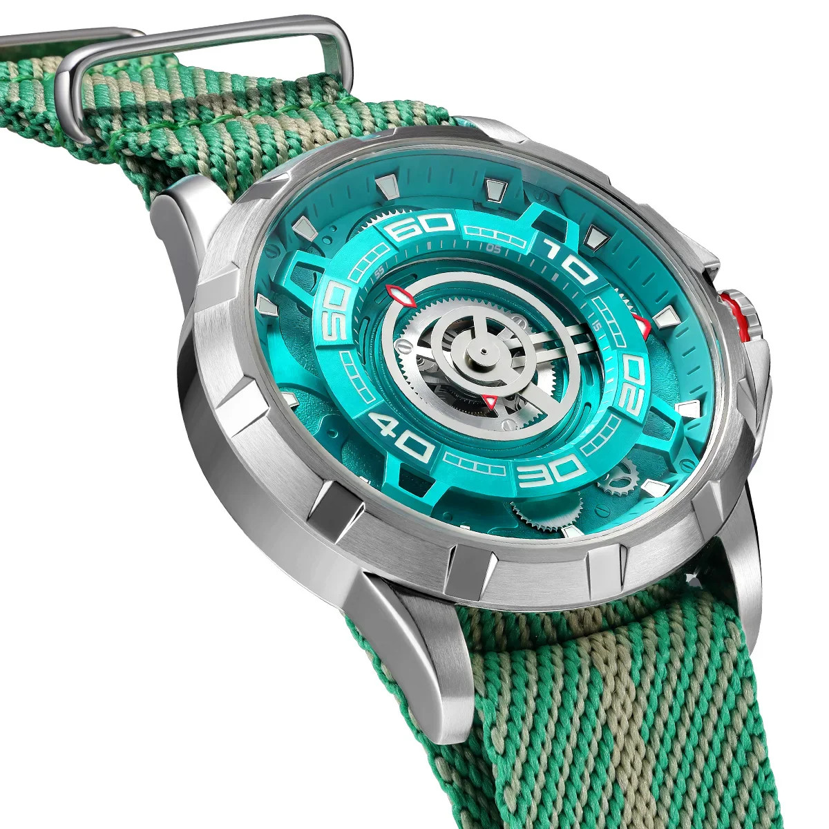 BERNY Automatic Men’s Skeleton Watch 5ATM Luminous Sapphire