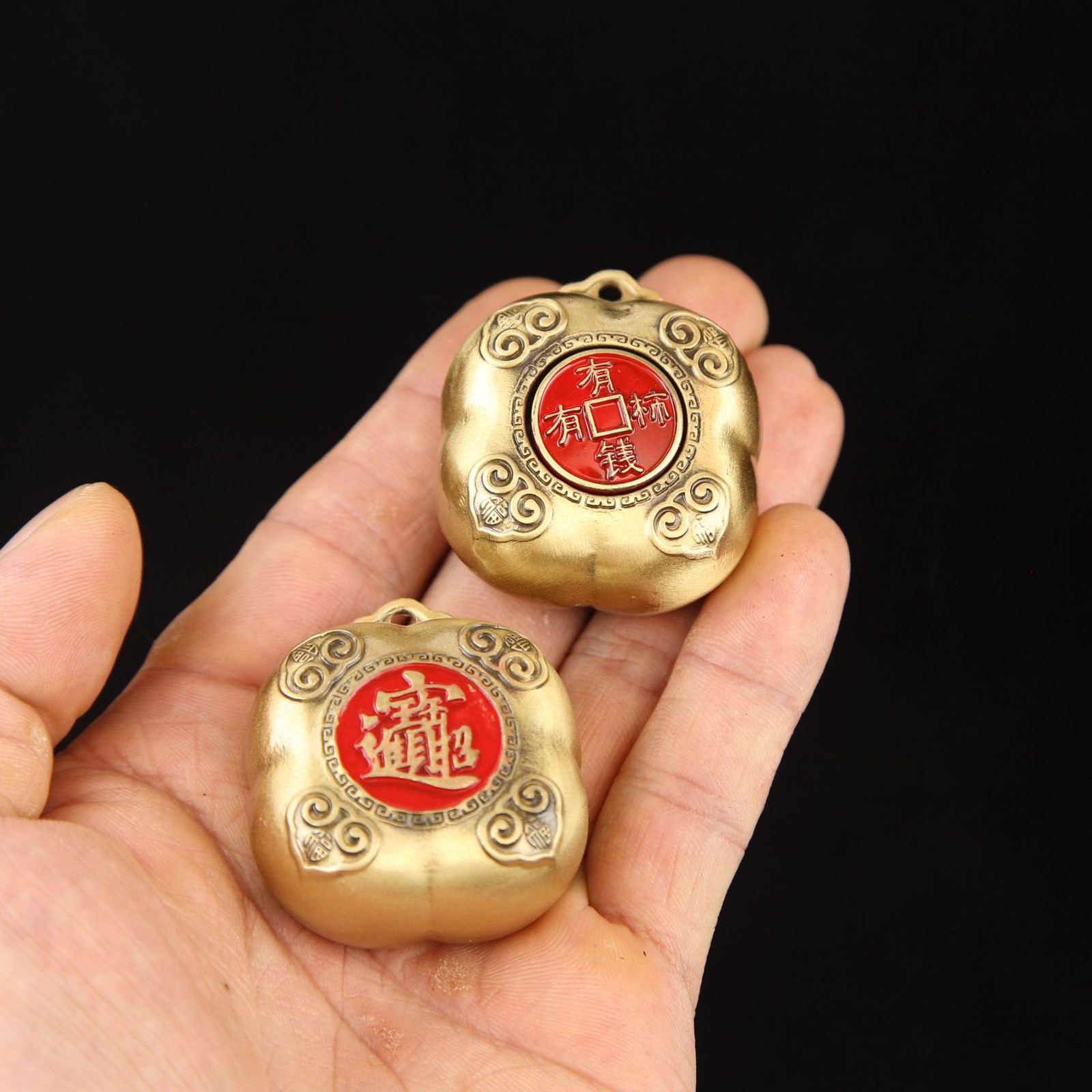Brass persimmon retro pendant hand handle jewelry hand tray new craftsmanship