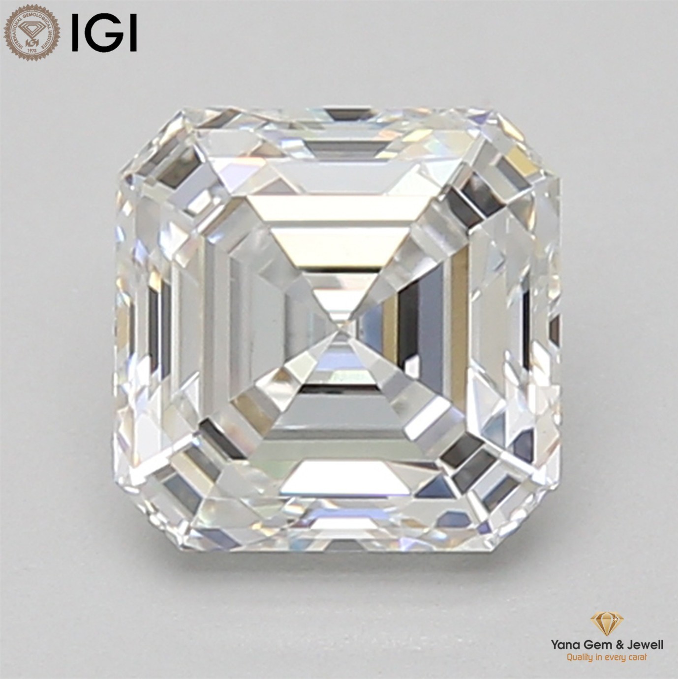 Asscher Shape VS2 Clarity E Color 1.50 Carat IGI Certified CVD Lab Grown Diamond