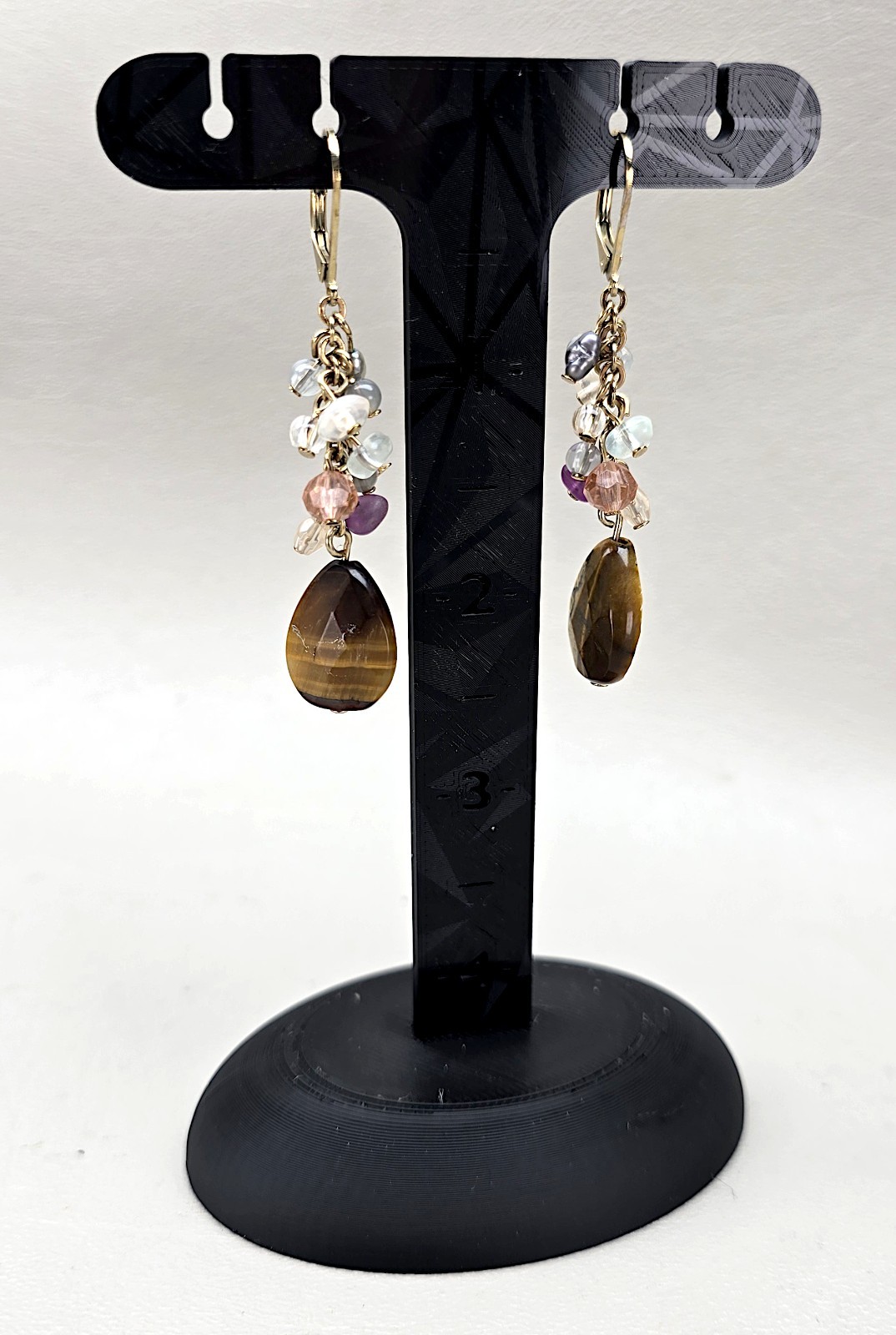 Earring Display Stand Clip On Pierced Jewelry Holder Reseller Photo Scale Slots
