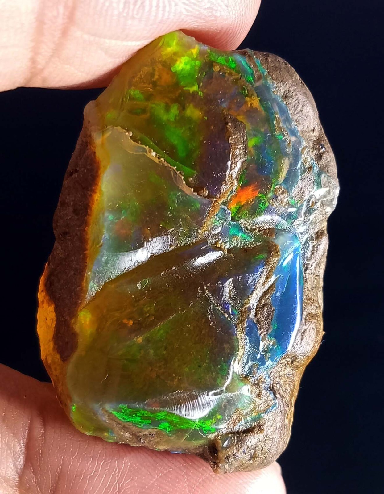 Raw Fire Opal Natural Rough EGL Certified Ethiopian Opal 66-67 Ct Gemstone KH400