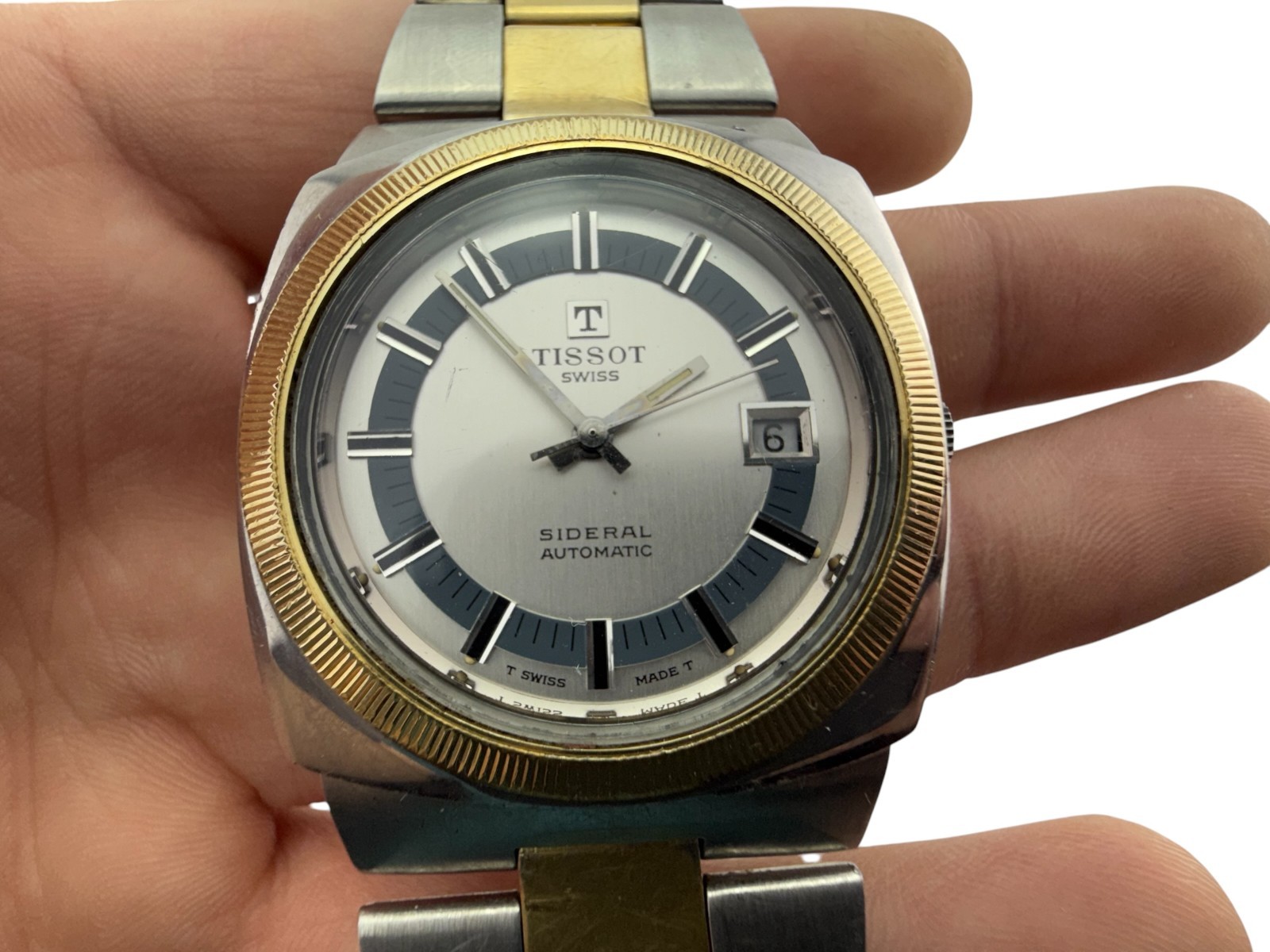 VINTAGE TISSOT SIDERAL TWO TONE Watch Swiss Automatic 36MM