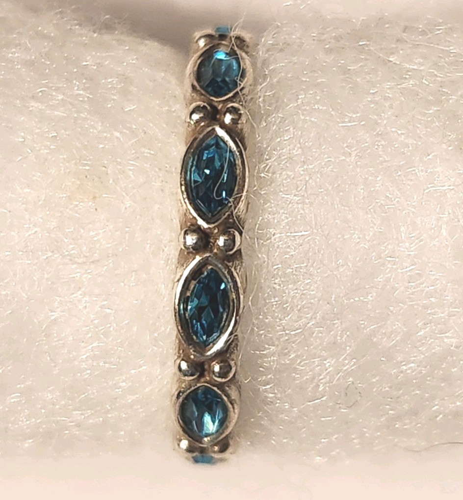 Brighton Ring Scalloped Stacking Size 8 blue