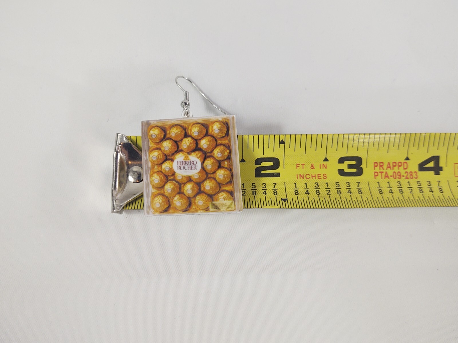 Hook Drop Dangle Pierced Earrings Ferrero Rocher Candy Sweets Costume Jewelry