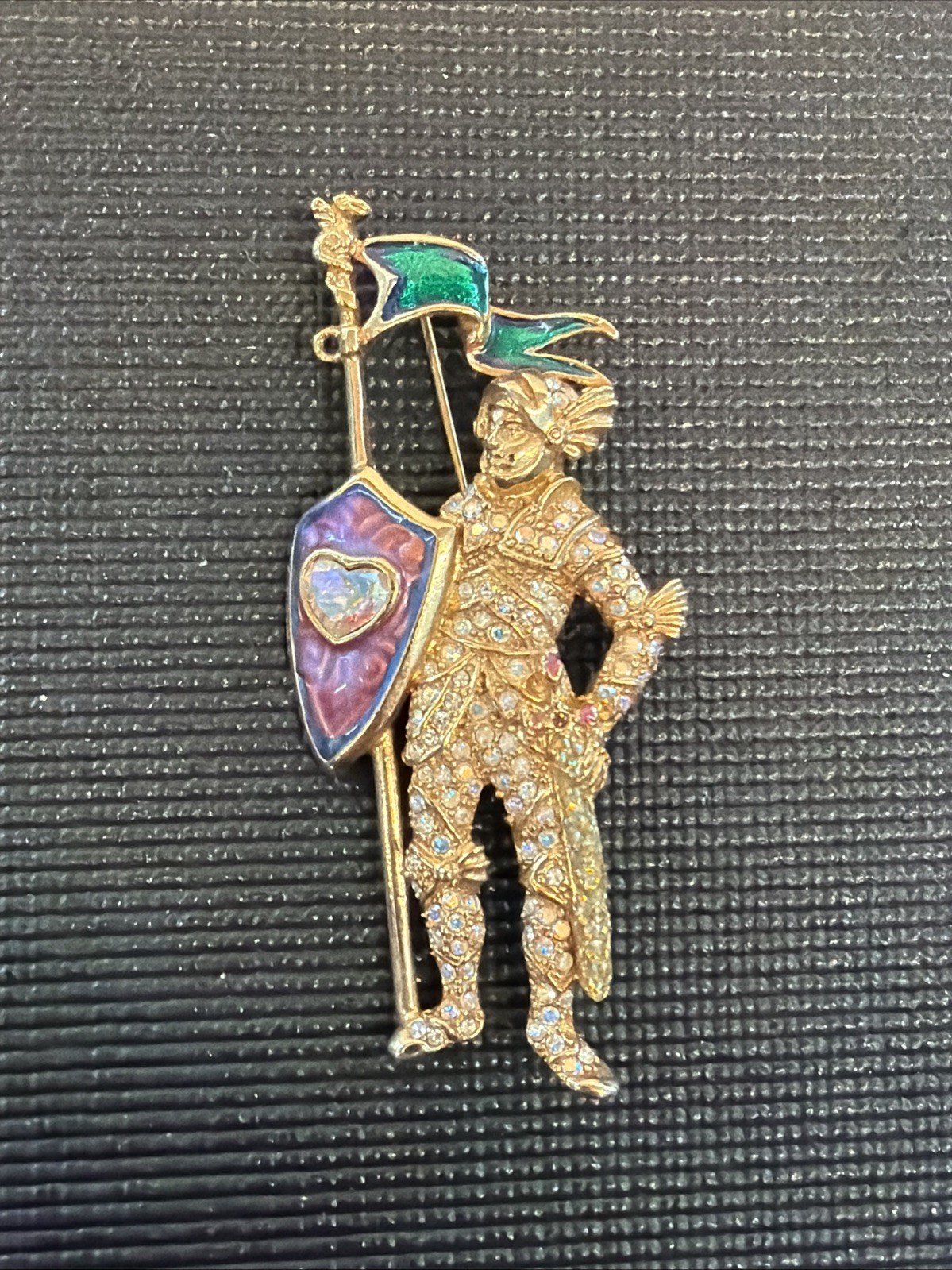 Jw1 Kirks Folly Rare Knight Lancelot Brooch Vintage K53
